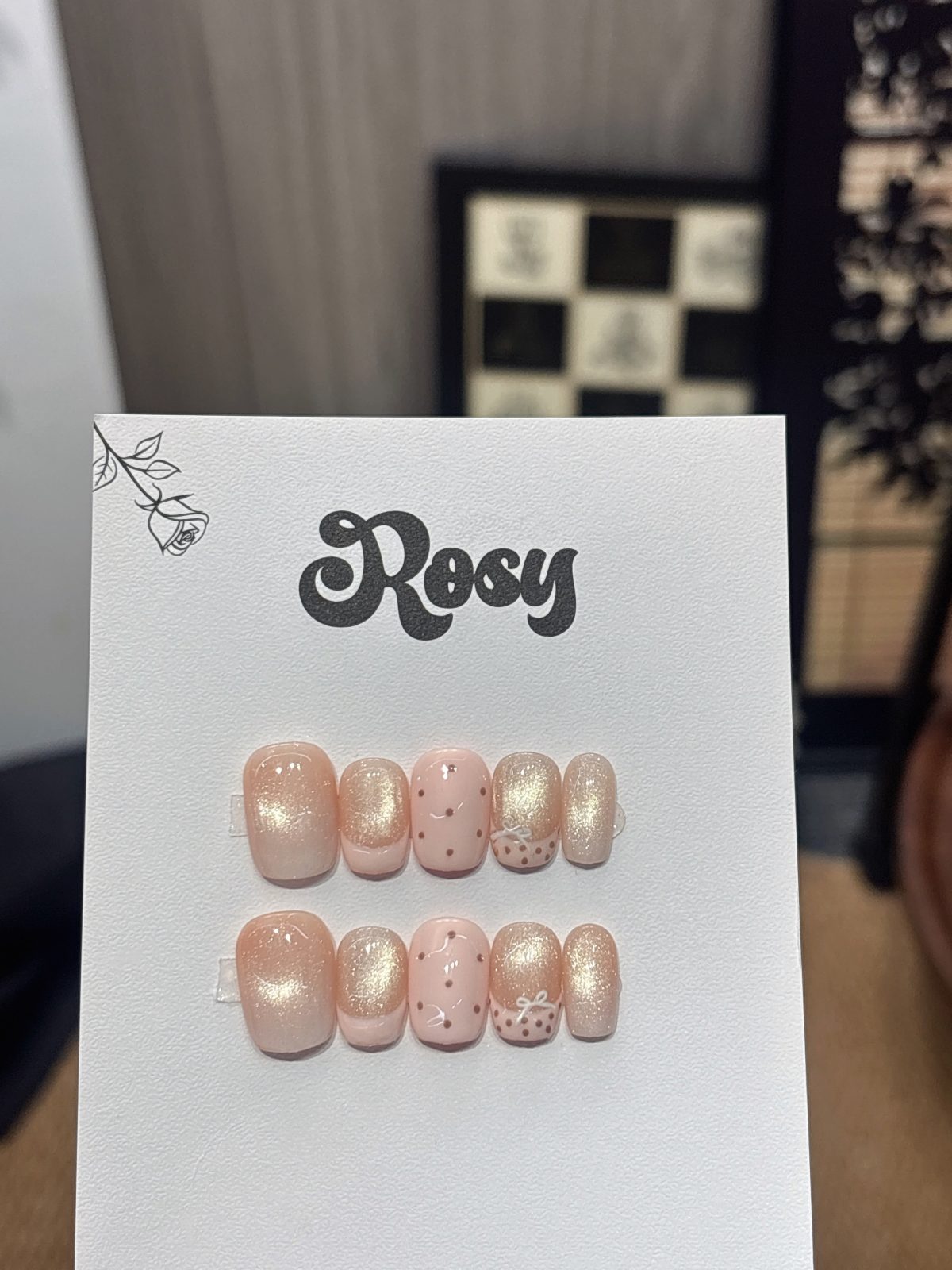 Blush Polka Bow