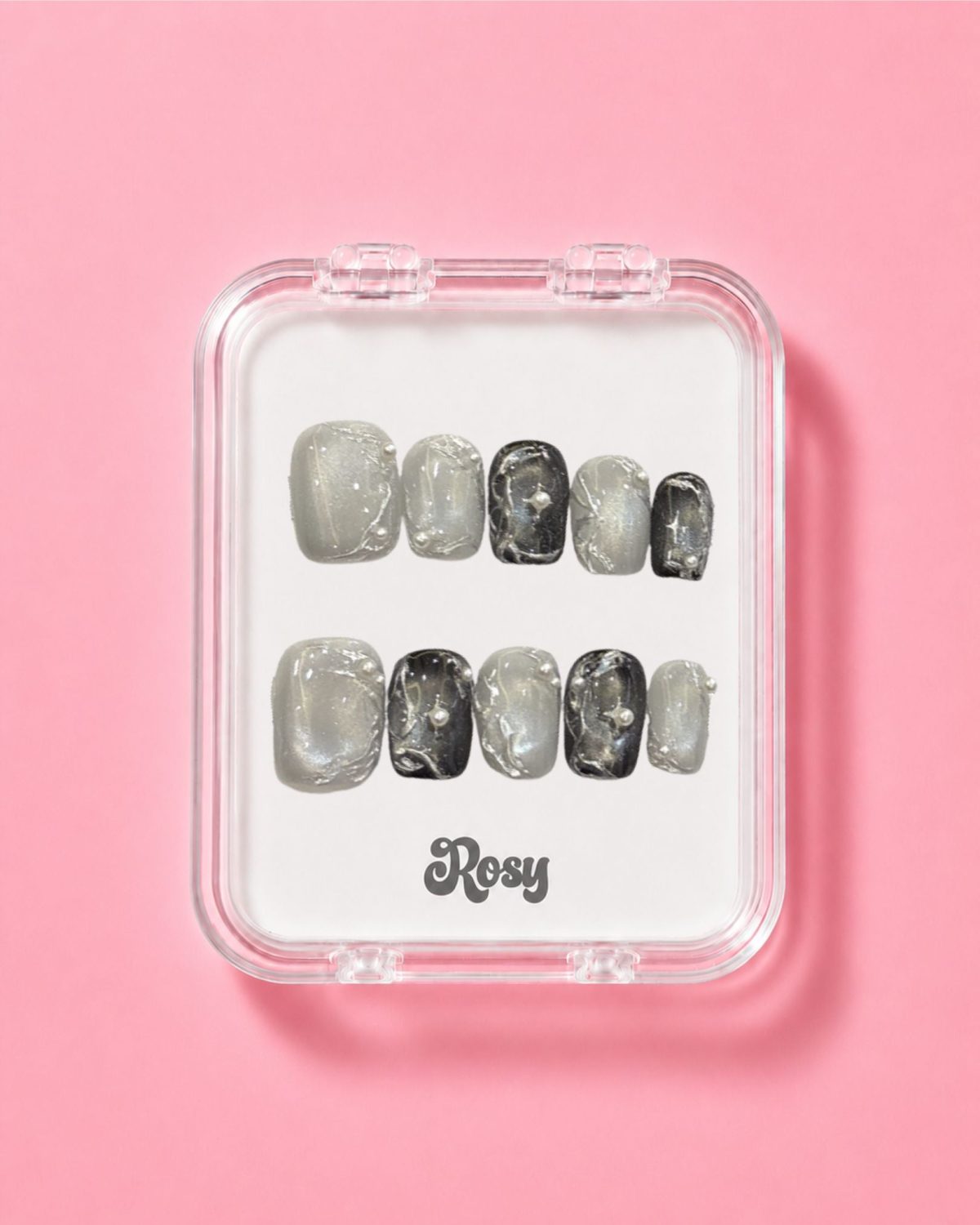 Black & Silver Marble Glow