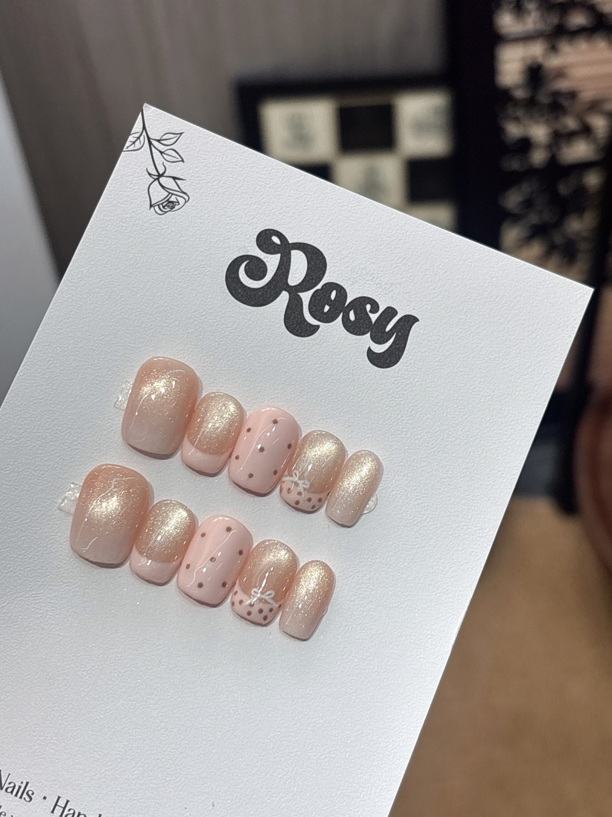 Blush Polka Bow